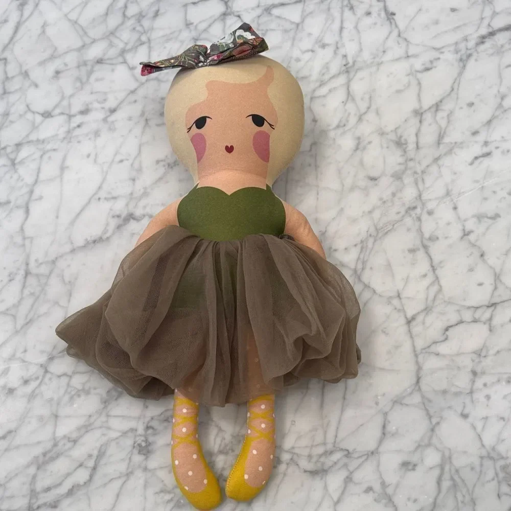 Candy Kirby Ballerina Doll with Green and Brown Dress